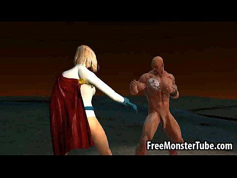 3D Power Girl gets eaten out and fucked hard andpowerfem-high 1 - 3 min 2