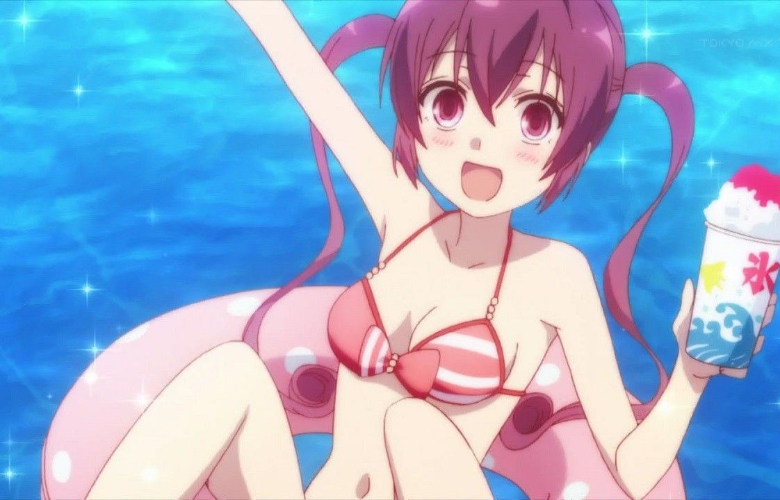 Anime "Ramen Love Koizumi" in the scene of the swimsuit and erotic breasts of girls in 8 episodes! 1