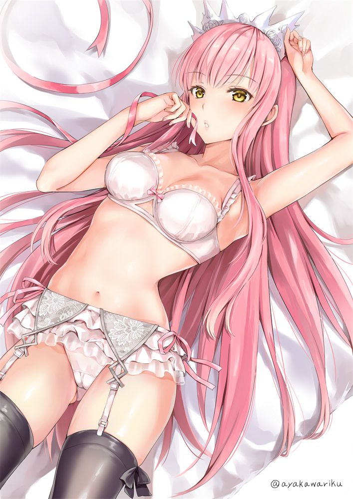 【Erotic Anime Summary】 Erotic image collection of beautiful women and beautiful girls wearing garter belts [50 sheets] 21