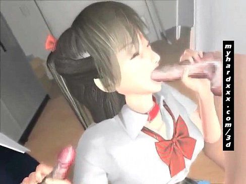 Hot 3D Hentai Schoolgirl Gives Titjob - 10 min 4