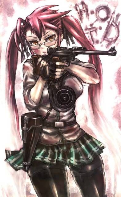 [55 sheets] Two-dimensional fetish image collection of girls and guns. 18 [Gun rifle] 24