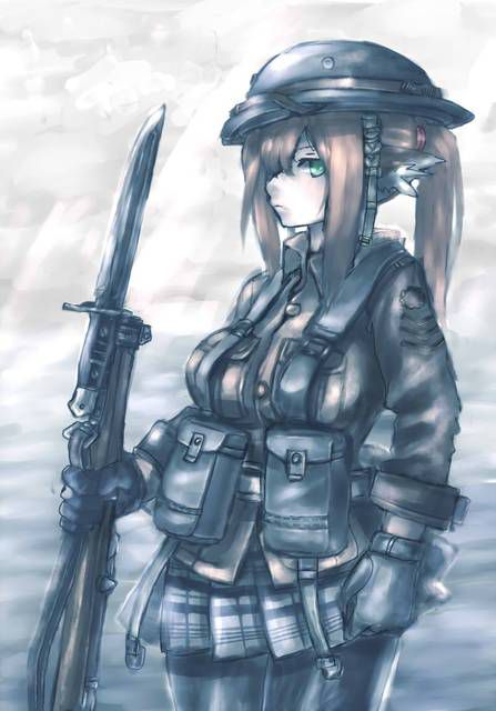 [55 sheets] Two-dimensional fetish image collection of girls and guns. 18 [Gun rifle] 38