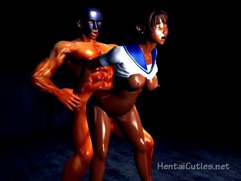 Ebony 3d hottie rammed by a muscled cock - 5 min 3