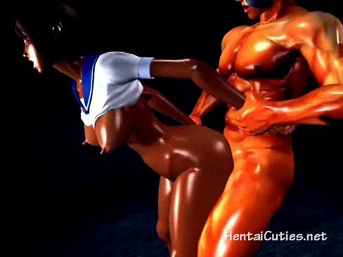 Ebony 3d hottie rammed by a muscled cock - 5 min 5