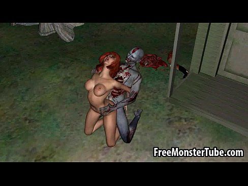 Yummy 3D redhead babe gets fucked hard by a zombieie-high 2 - 3 min 20