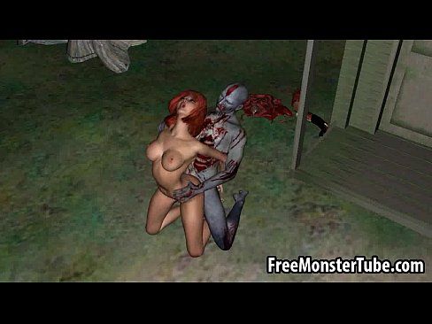 Yummy 3D redhead babe gets fucked hard by a zombieie-high 2 - 3 min 24