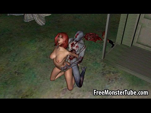 Yummy 3D redhead babe gets fucked hard by a zombieie-high 2 - 3 min 25