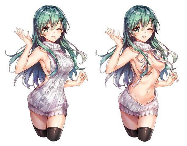 [72 pieces] Girl erotic image collection of two-dimensional sweater figure. 12 [Vertical Lipur] 31