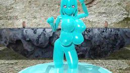 3d hentai shemale with four boobs fucked a bondage animated girl 1