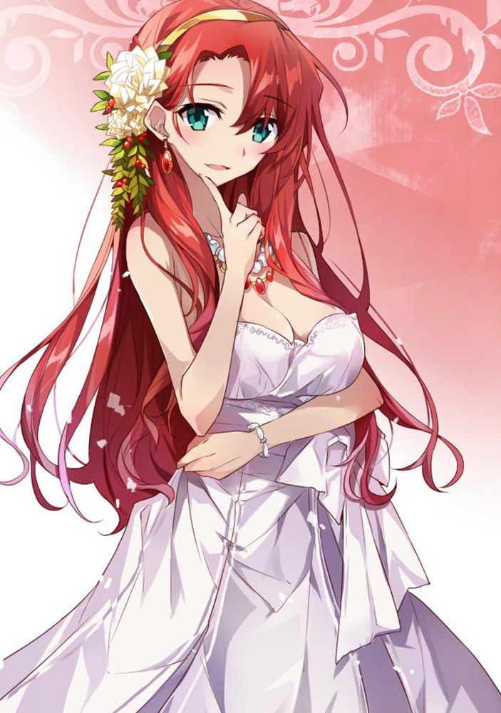 [secondary] The woman character of red hair to sprout the thread 6