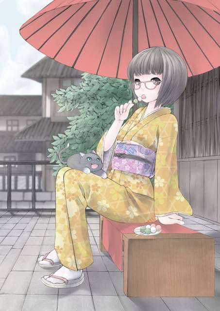 [54 sheets] Beautiful girl secondary image collection of kimono and kimono. 22 33