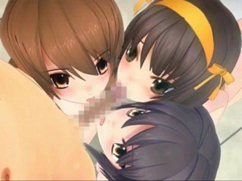 Haruhi Suzumiya 4some 3D - 9 min 18