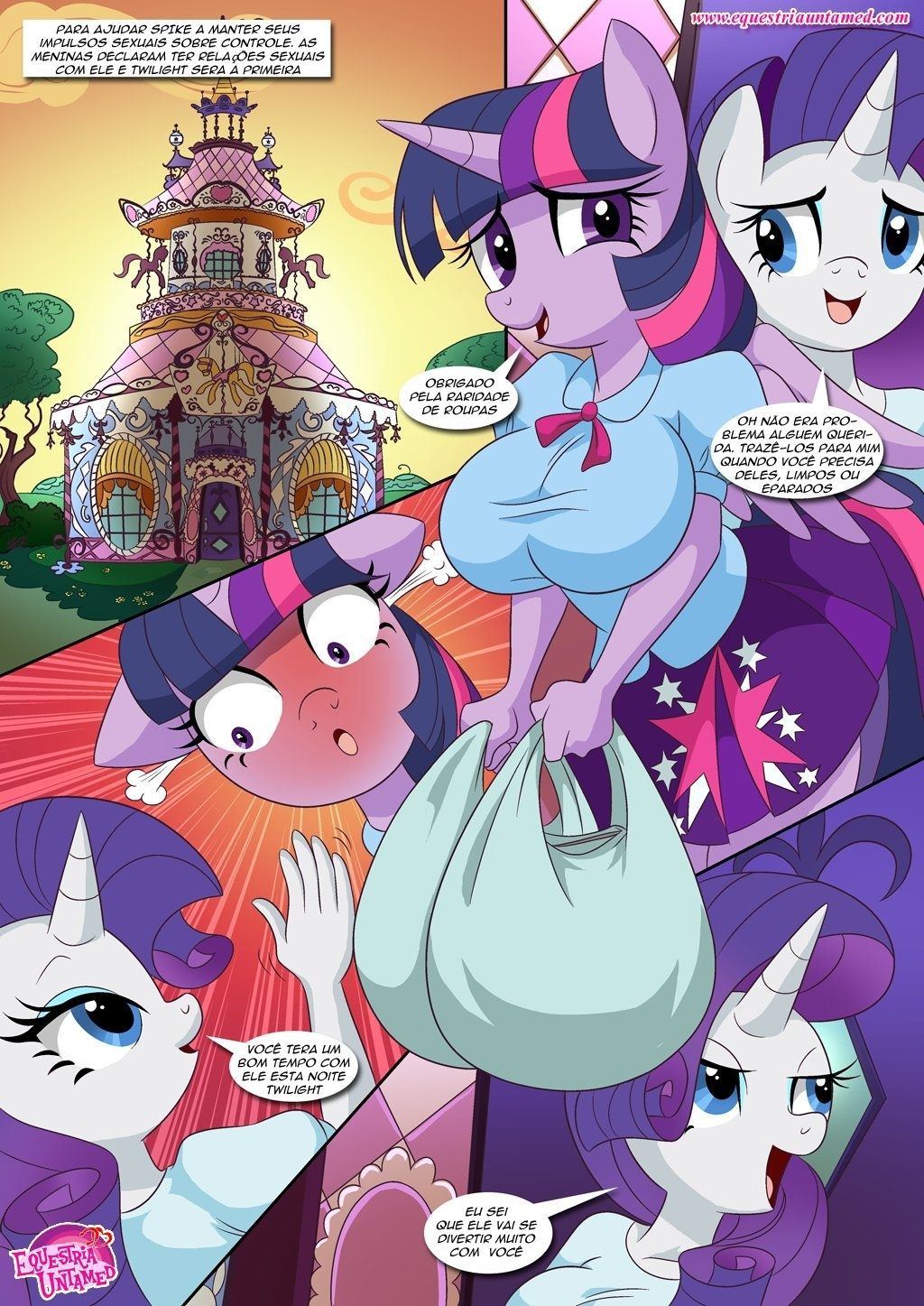 [Palcomix] Sex Ed with Miss Twilight Sparkle (My Little Pony Friendship Is Magic) [Portuguese] 2