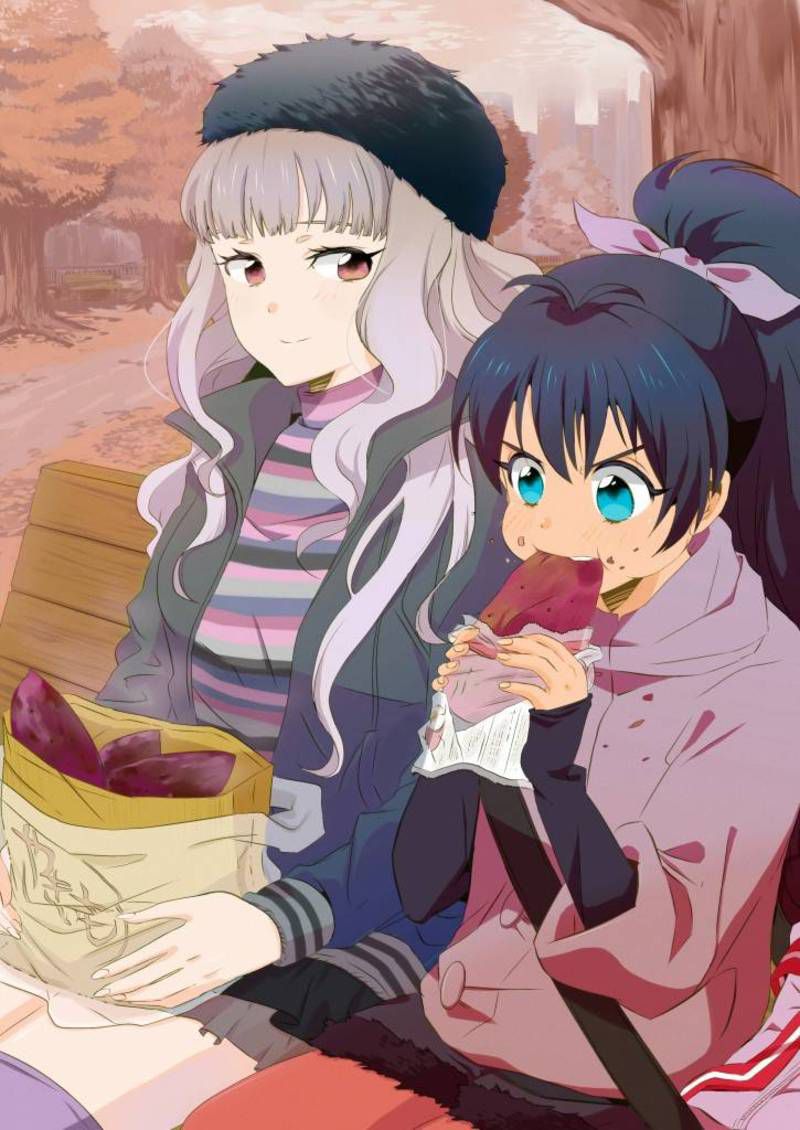 The image of the girl who is farts and the image of the girl who is eating the sweet potato is exchanged immediately. 7