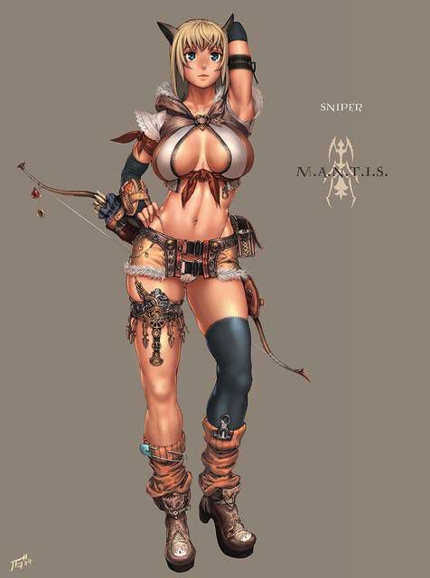 [70 sheets] Two-dimensional woman warrior's cool fetish image collection. 2 [Armor] 42