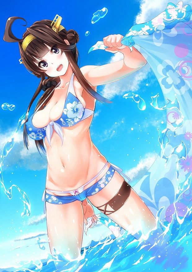 [Fleet Kantai] Kongo offers Onaneta to the Admiral! Erotic Swimsuit Image 1 16