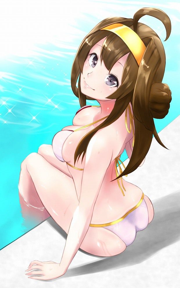 [Fleet Kantai] Kongo offers Onaneta to the Admiral! Erotic Swimsuit Image 1 2