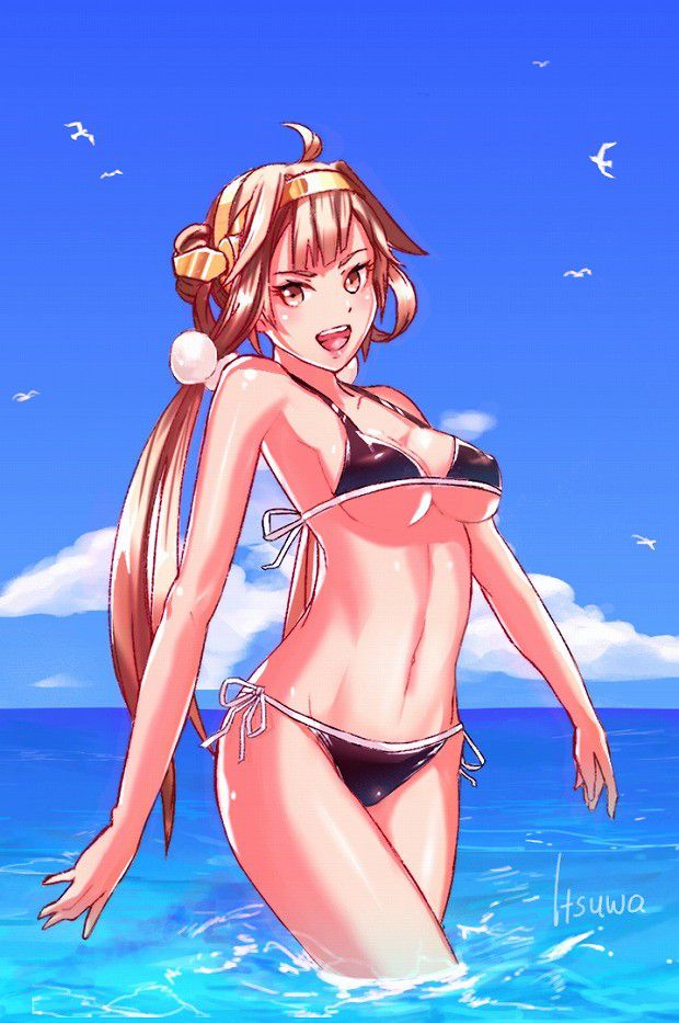 [Fleet Kantai] Kongo offers Onaneta to the Admiral! Erotic Swimsuit Image 1 20