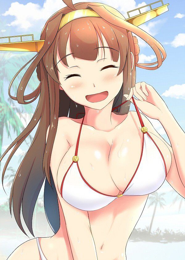 [Fleet Kantai] Kongo offers Onaneta to the Admiral! Erotic Swimsuit Image 1 3