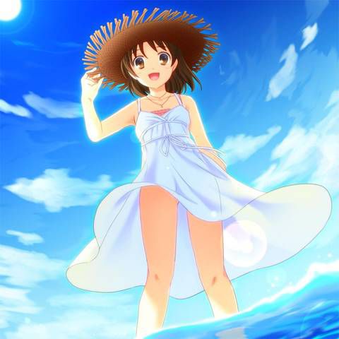 [61 sheets] two-dimensional girl fetish image collection of white One Piece &amp; Straw hat. One 22