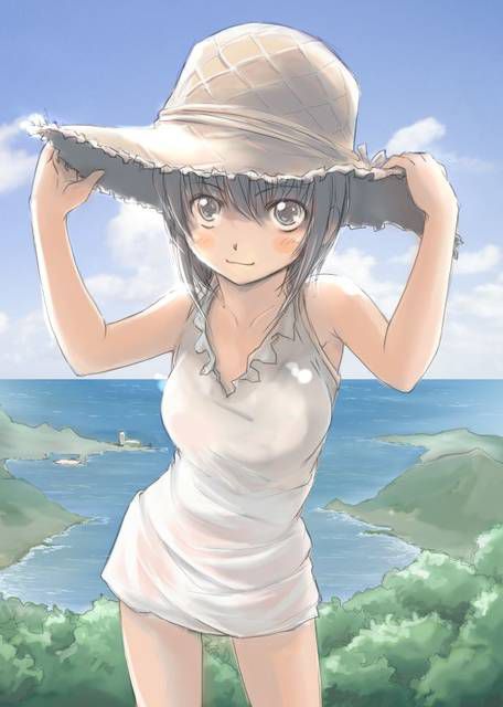 [61 sheets] two-dimensional girl fetish image collection of white One Piece &amp; Straw hat. One 48