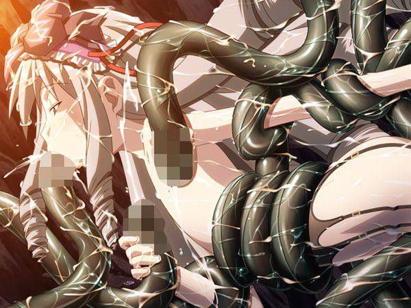 [55 pieces] erotic images of girls are insulted by two-dimensional tentacles. 18 [Slime] 10