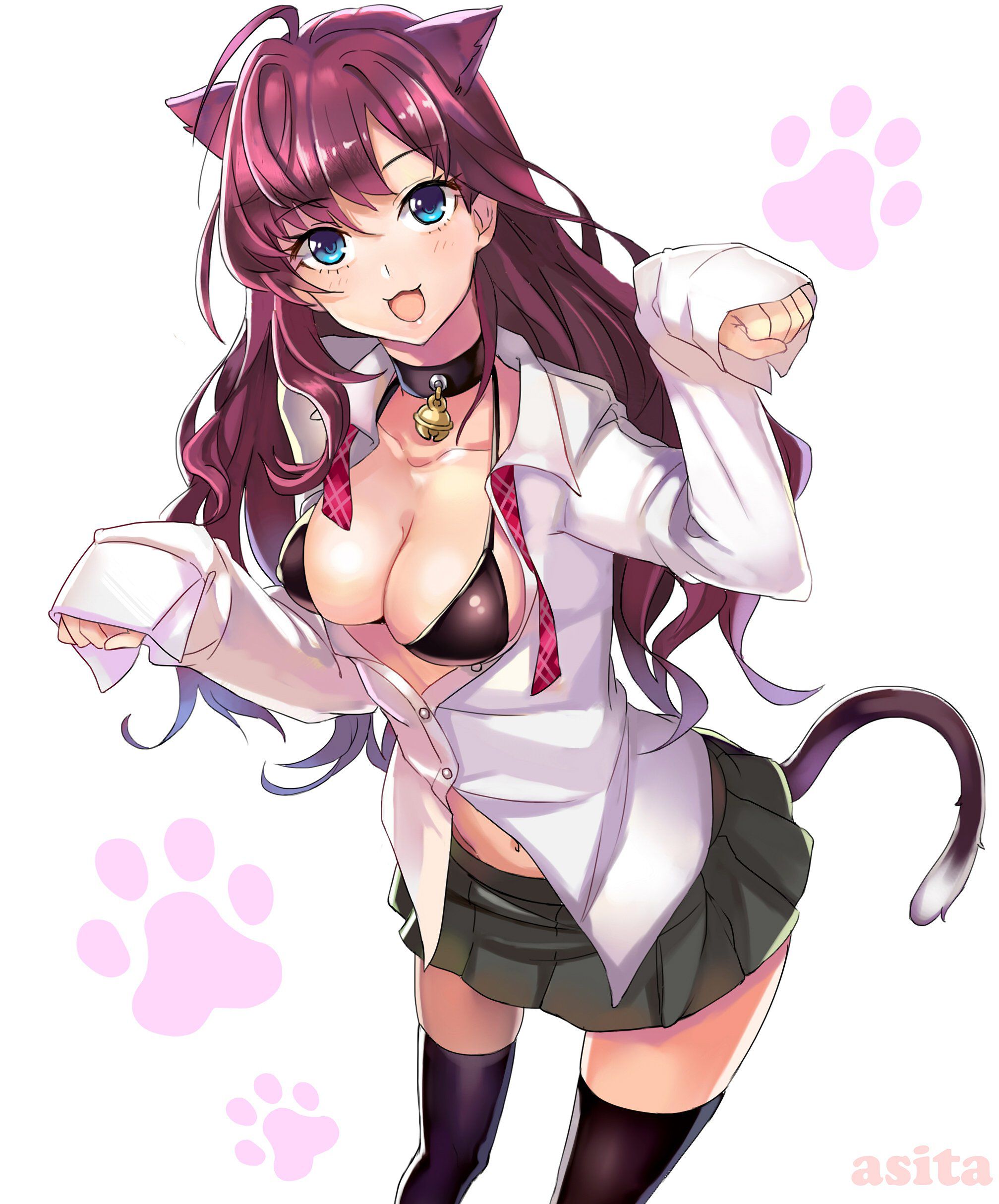 [Secondary ZIP] cute cat ear daughter and cats want to put together images 14