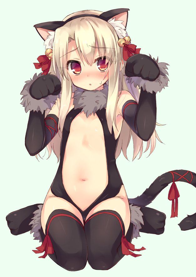 [Secondary ZIP] cute cat ear daughter and cats want to put together images 23