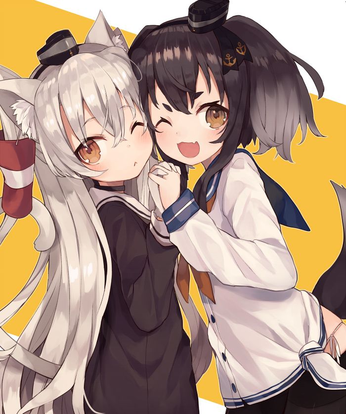 [Secondary ZIP] cute cat ear daughter and cats want to put together images 41