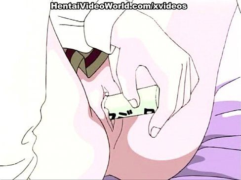 Pink-haired hentai teen masturbating - 6 min 19