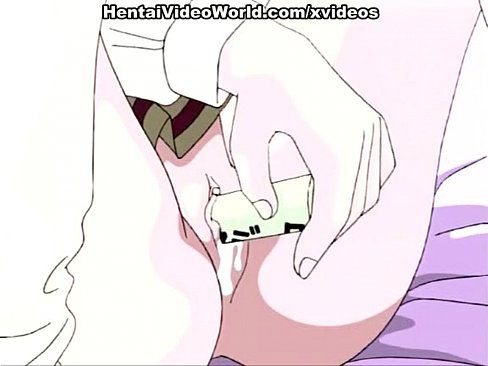 Pink-haired hentai teen masturbating - 6 min 21