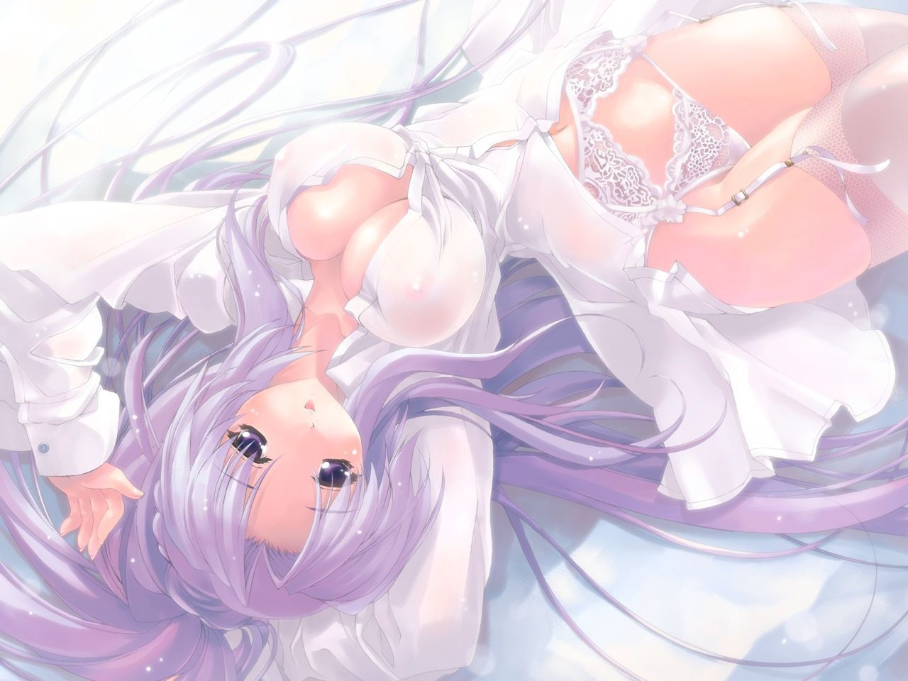【Secondary Erotic】 Here is an erotic image of a girl whose legs are very etched with a garter belt 14