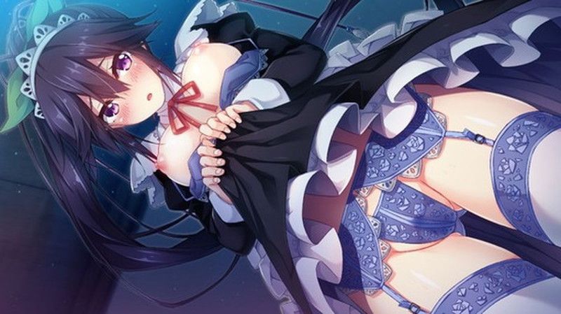 [Maid] Thigh dazzling image of the best sexy maid's combination of garter belt and maid clothes! 10
