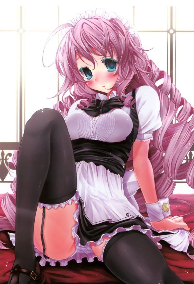 [Maid] Thigh dazzling image of the best sexy maid's combination of garter belt and maid clothes! 27