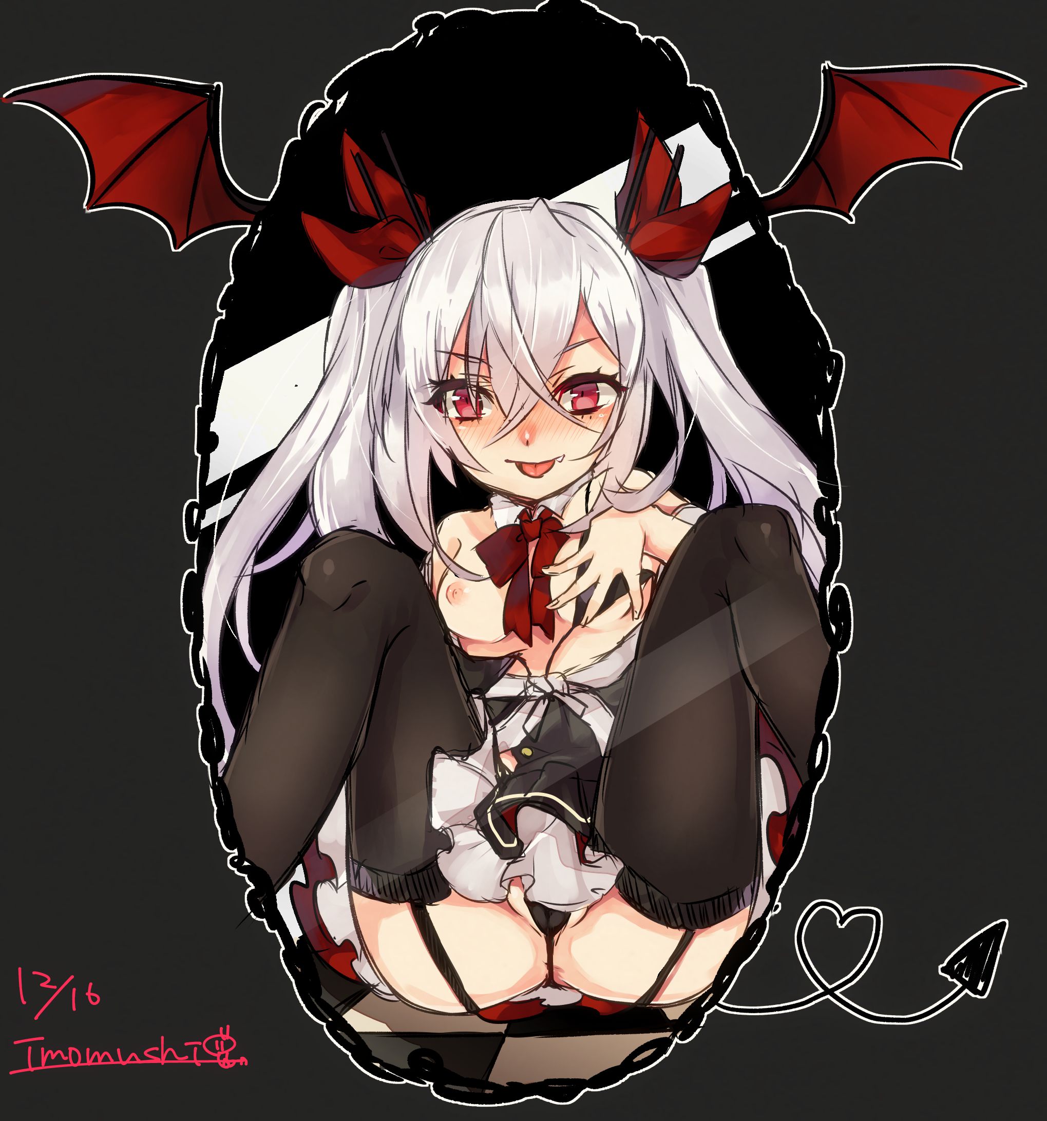 【Vampire-chan】Secondary erotic image of Azul Lane's silver-haired Lori sexy destroyer vampire-chan 104