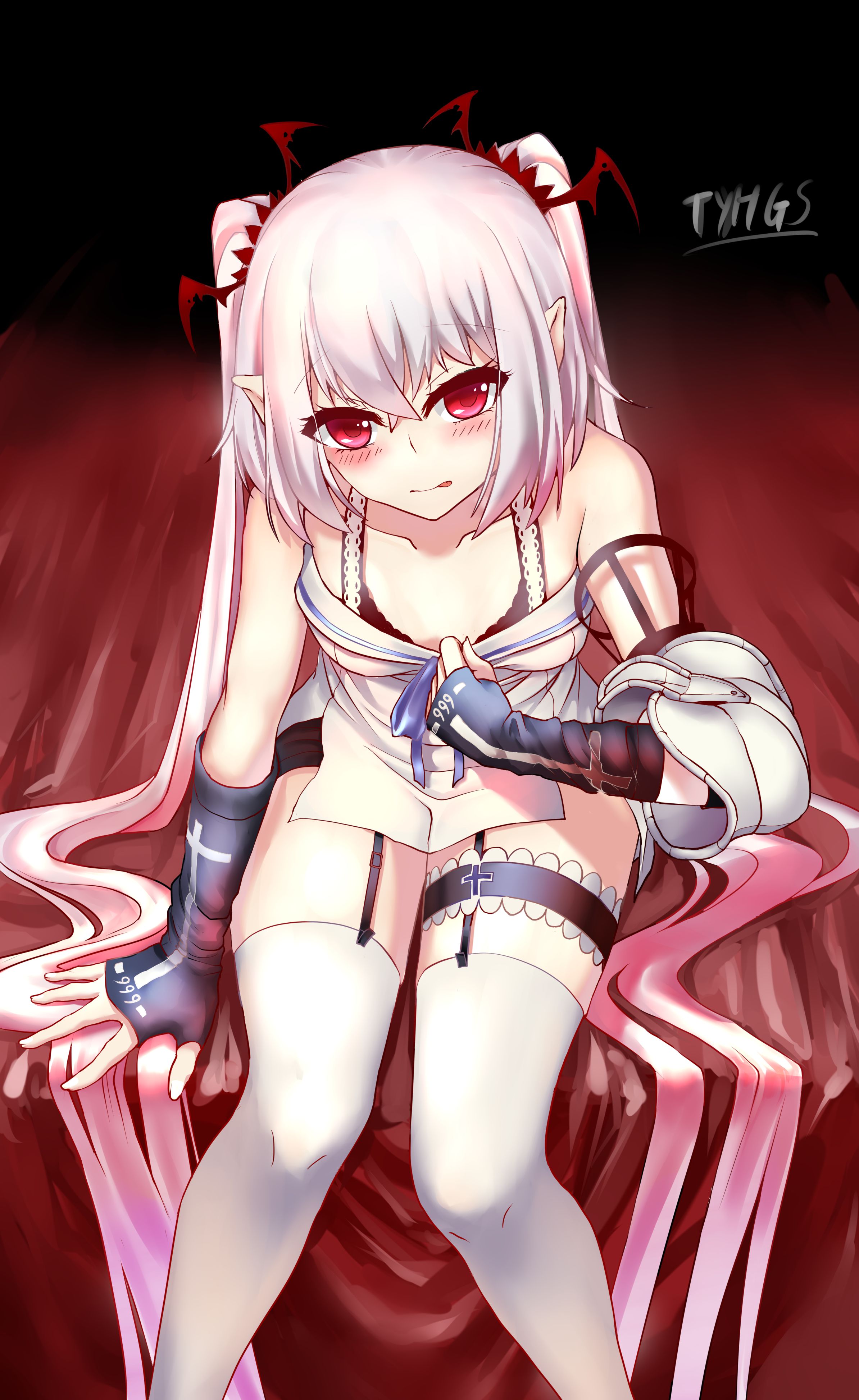 【Vampire-chan】Secondary erotic image of Azul Lane's silver-haired Lori sexy destroyer vampire-chan 111