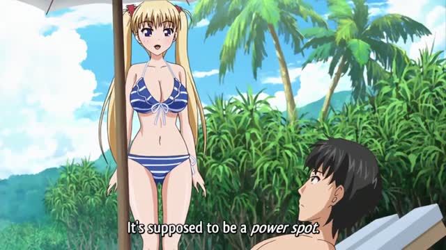 It's summer with JK and beach sex! Zupo Demon father hentai anime with oil 7