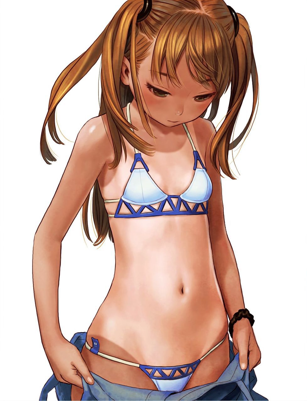 [Tan Loli] girl in full view of the tan mark is not fit to wear the costume is wearing a swimsuit and water ruins like summer! 19