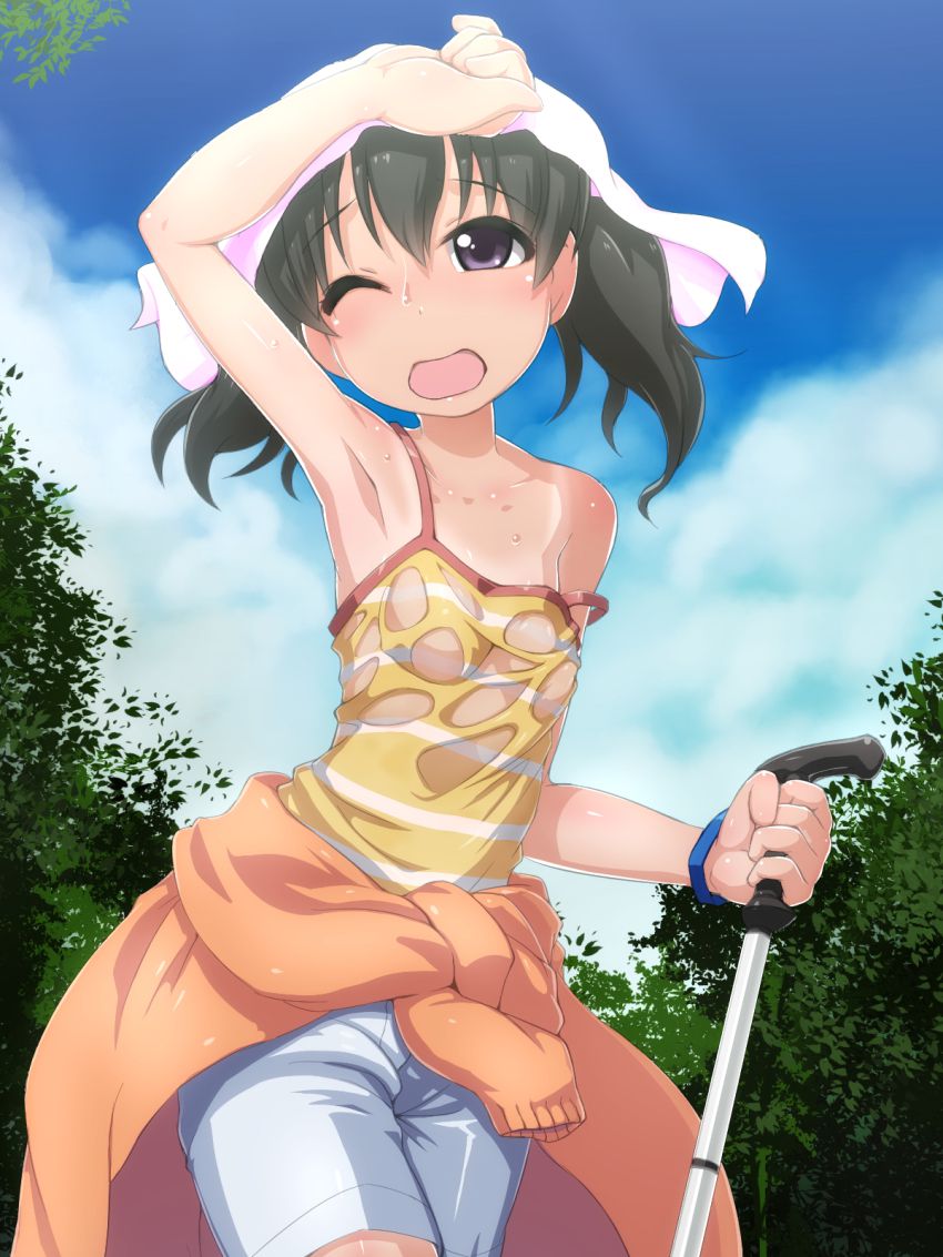 [Tan Loli] girl in full view of the tan mark is not fit to wear the costume is wearing a swimsuit and water ruins like summer! 38