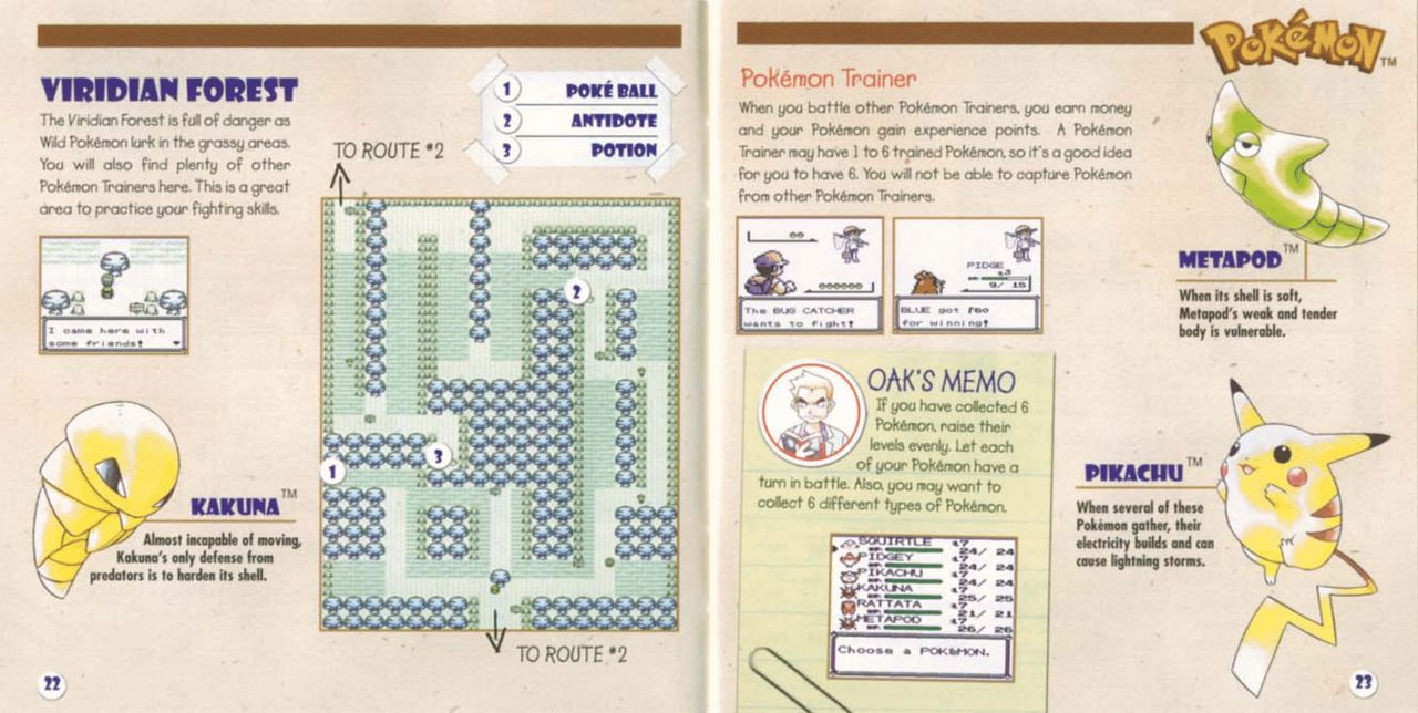 Pokemon Pocket Monsters Blue Version Gameboy Nintendo/Gamefreak Manual 13