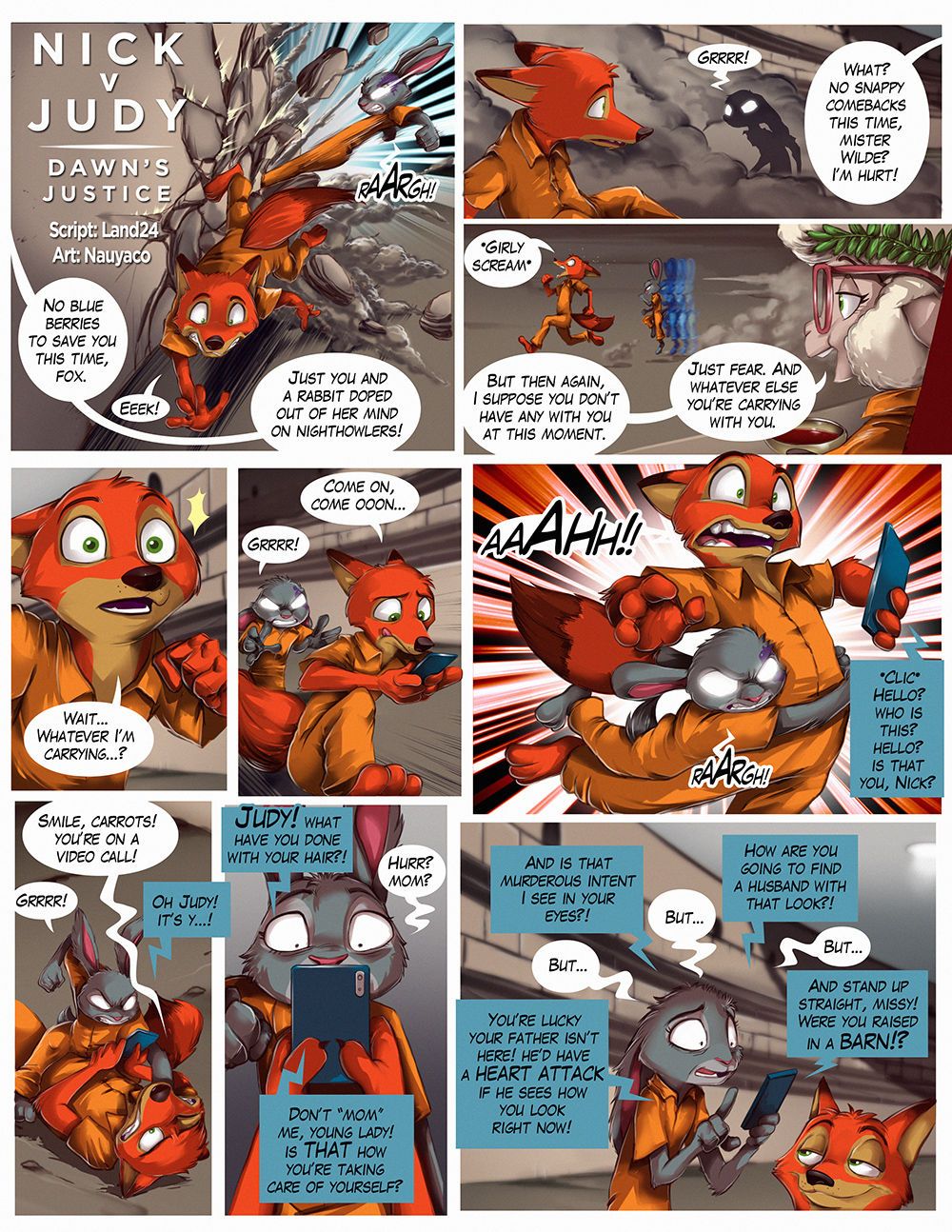 [Nauyaco, Land24] Guilty! Judy & Nick Go to Jail (Zootopia) Ongoing 18