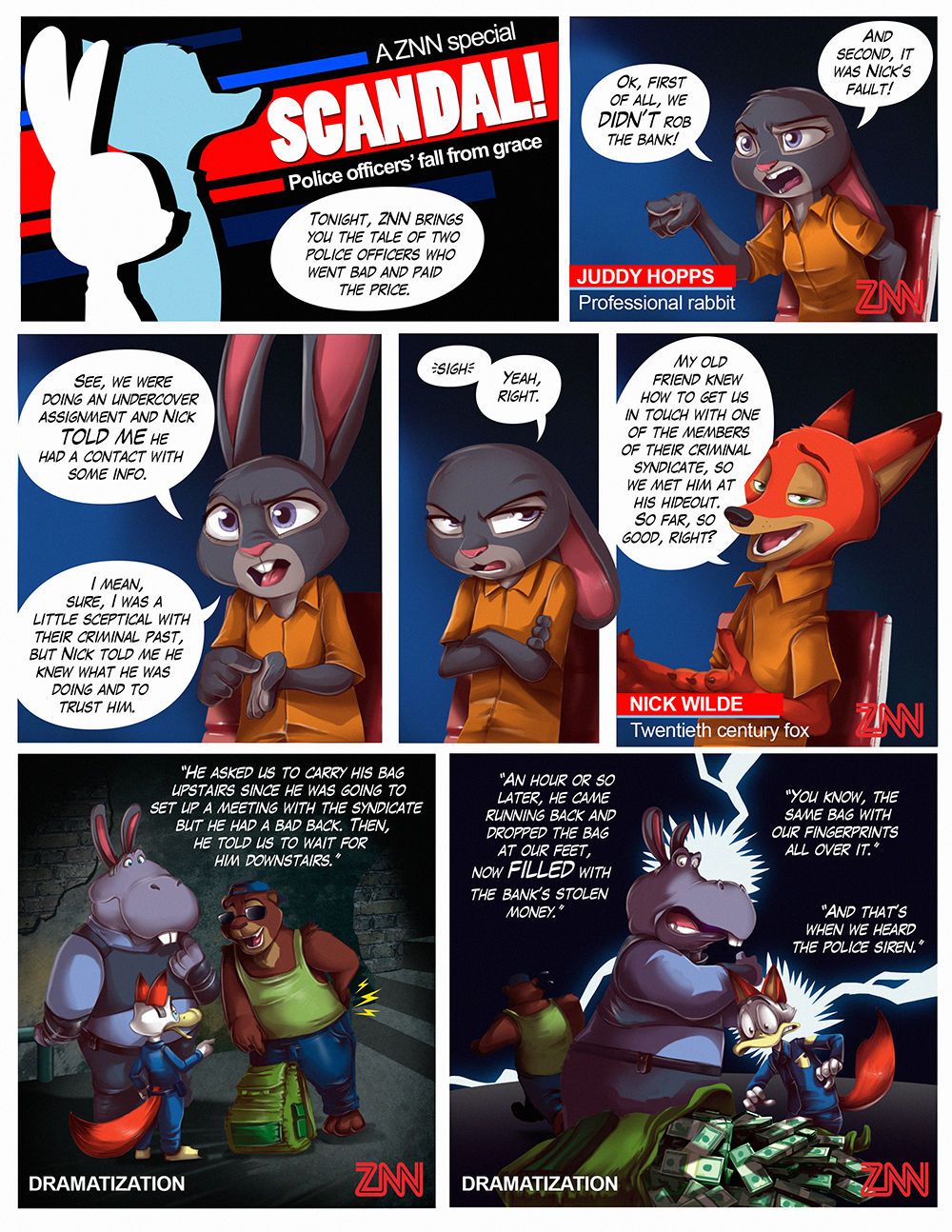 [Nauyaco, Land24] Guilty! Judy & Nick Go to Jail (Zootopia) Ongoing 3