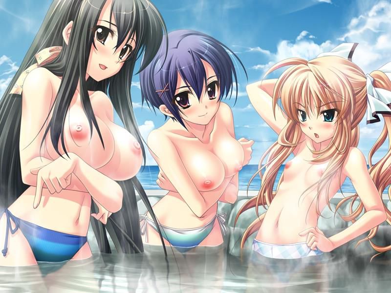 I'm going to put the erotic cute image of Bath hot spring! 14