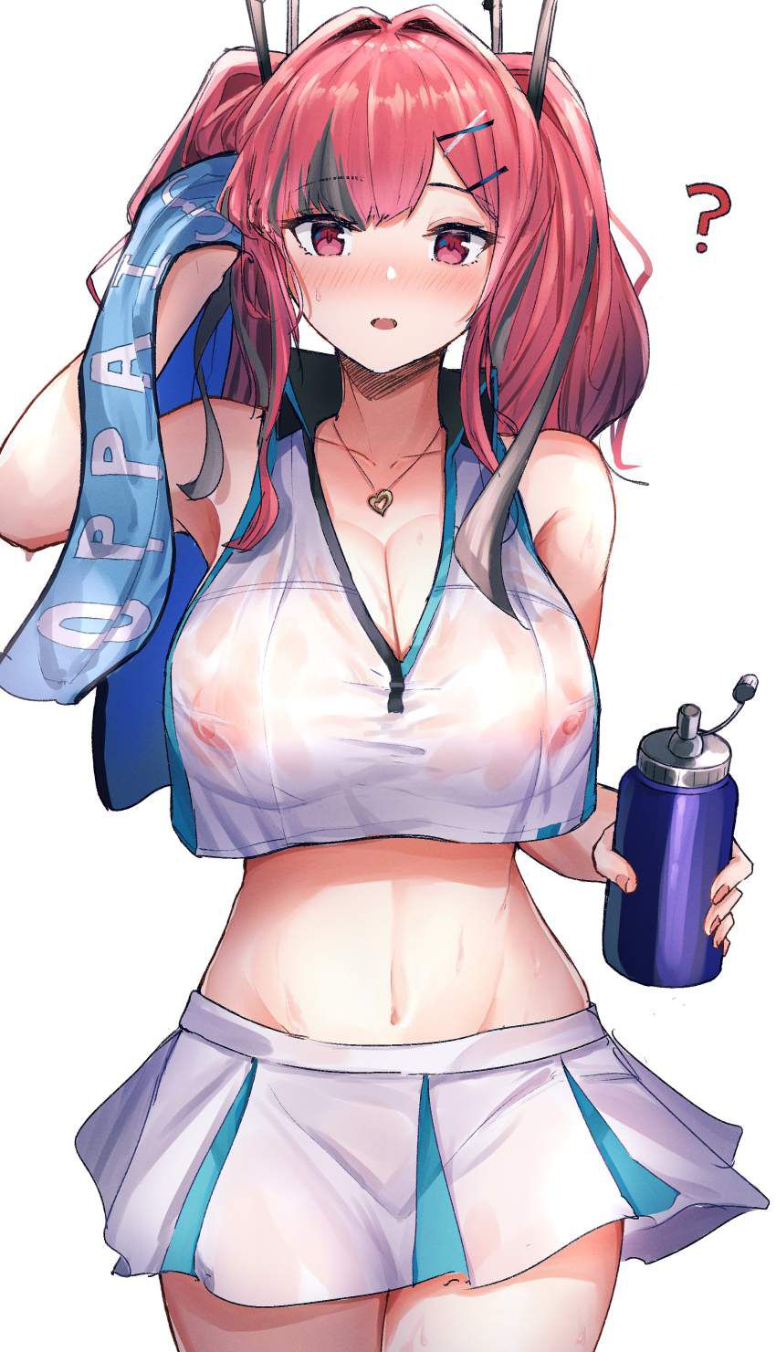 [Beware of heat stroke! ] Secondary erotic image of a girl hydrating during a break from exercise 10