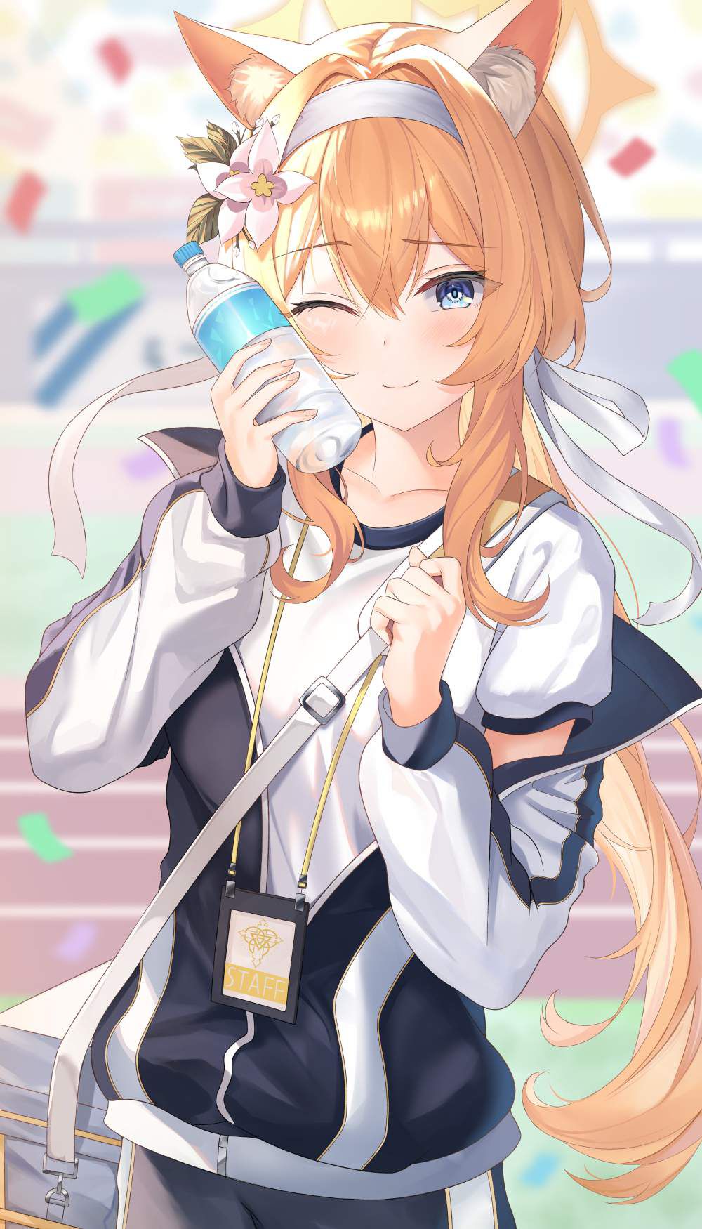 [Beware of heat stroke! ] Secondary erotic image of a girl hydrating during a break from exercise 12