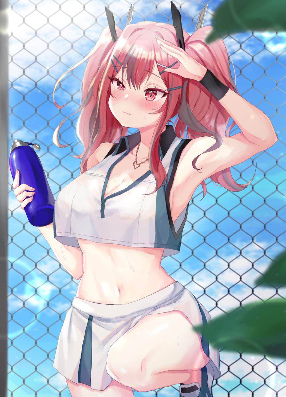 [Beware of heat stroke! ] Secondary erotic image of a girl hydrating during a break from exercise 16