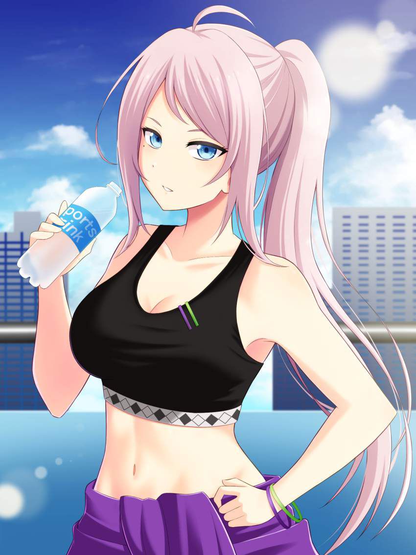[Beware of heat stroke! ] Secondary erotic image of a girl hydrating during a break from exercise 34