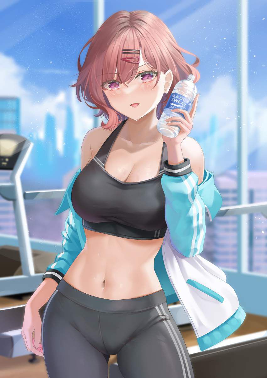 [Beware of heat stroke! ] Secondary erotic image of a girl hydrating during a break from exercise 5