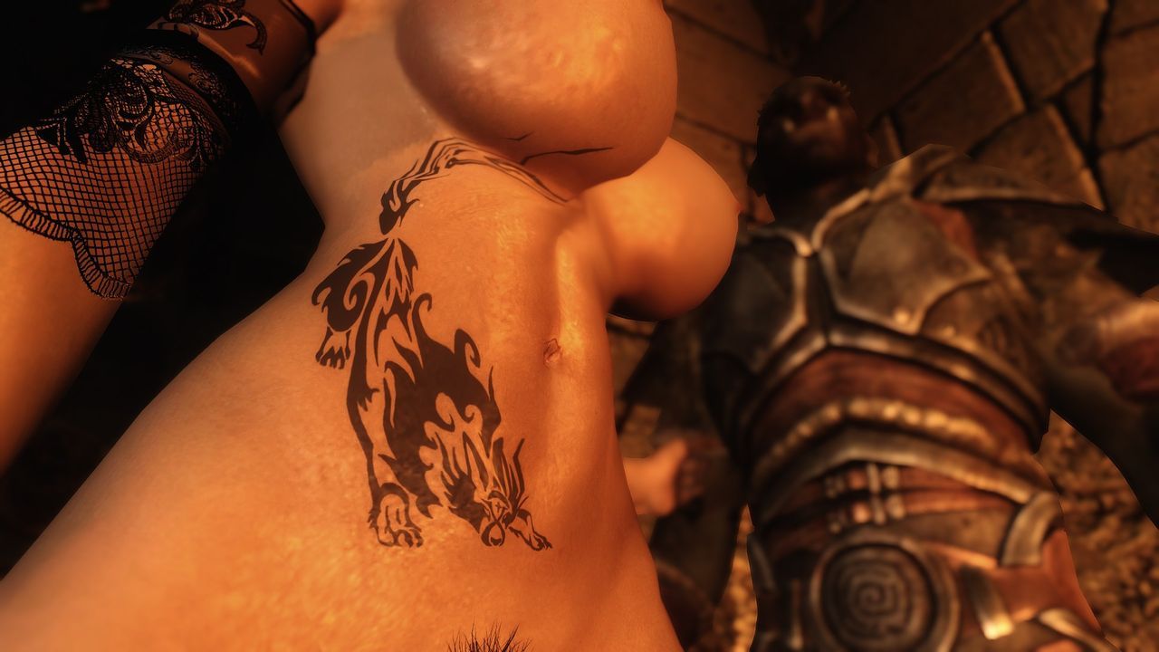 Skyrim (red orc and big titty girl) 11