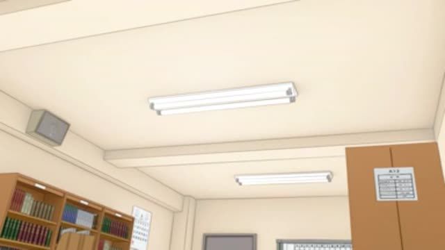 In the anime, a classmate in the library creampie 4